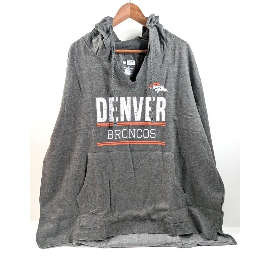 Denver Broncos NFL Team Apparel Pullover Hoodie Sweatshirt Women's 2XL